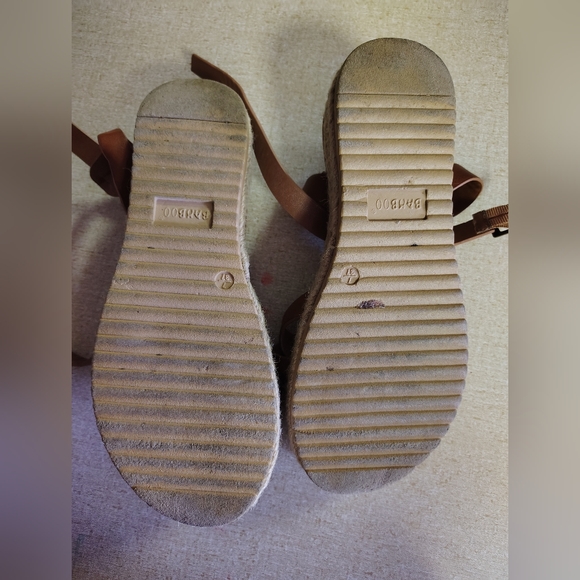 Brown Bamboo Platform Sandals size 7 - Picture 3 of 4